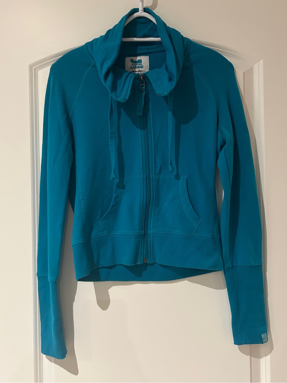 Garage Teal Zip-Up Utility Jacket